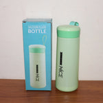 Leak-Proof Green Plastic Flask with Carry Strap - 400ML