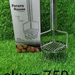 Stainless steel hand masher for mashing dal, vegetables, and baby food