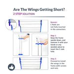 Foldable Stainless Steel Clothes Drying Stand Rack