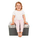 Premium Foldable Storage Box with Floral Lid (1 Pc)