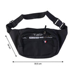 Stylish Multi-Pocket Black Waist Bag / Fanny Pack (1 Pc / Mix Design)