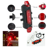 USB Rechargeable Bicycle LED Tail Light Set – High Visibility Safety Light