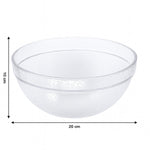 Transparent Idli Mixing & Serving Bowl | Textured Plastic Kitchen Bowl (1 Pc)