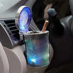 Premium Quality LED Illuminated Car Ashtray with Lid and Detachable Holder (1 Pc)