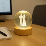 3D Crystal Ball lamps With Base (1 Pc)