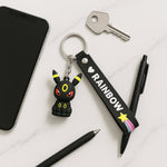 Cute Cartoon Silicone 3D Key Chain with Metal Hook & Strap (Pack of 1 / Mix Design)