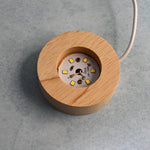 Crystal Ball Night Light Glass Ball Night Lamp with Wood Base