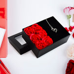 Rose Flower Gift Box, Handmade Eternal Rose I Love You Necklace, Valentine's Day