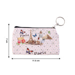 Small Paris Print Zipper Coin & Stationery Pouch (1 Pc)