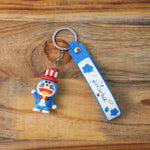 Cute Silicone 3D Key Chain with Metal Hook & Strap (Pack of 1)