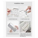 Hanging Drain Rack & Sponge Holder Basket for Kitchen Sink Storage