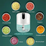 Wireless USB Rechargeable Mini Electric Garlic Machine / Chopper 3 Blades (300Ml)