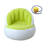 Kids inflatable sofa chair with backrest & Foot Air Pump (1 Set 85x74 Cm Approx)