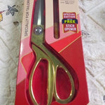 Top view of 9.5-inch scissors highlighting the cutting edge and design.