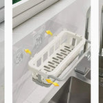 Hanging Drain Rack & Sponge Holder Basket for Kitchen Sink Storage