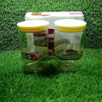 Stackable modular containers for various foods.