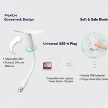Portable Mini USB Fan, USB Ligh & USB 3 HUB / Port Combo