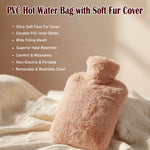 PVC Hot Water Bag with Soft Fur Cover (1 Pc)