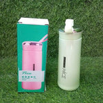 Water bottle 400ml leak proof, glass water bottle (1 pc / Light Green Color)