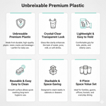 Apex Clear Plastic Tumbler / Glass Set – 6-Piece Unbreakable