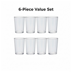 Apex Clear Plastic Tumbler / Glass Set – 6-Piece Unbreakable