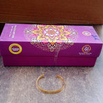 Elegant Gold Finish Open Cuff Bracelet Kada – Unisex Metal Wristband
