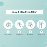 Self-Adhesive Wall Hook – Drill-Free, Waterproof & Oil-Proof Toothbrush, (1 Pc)