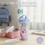 Unicorn Kids Water Bottle with Straw & Spill-Proof Lid (No Light)