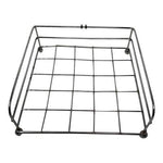 Stylish stainless steel set-top box wall stand for home setup.