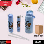 Plastic 3pc Water Bottle Set