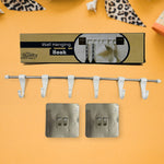Stainless Steel Utensil Hanger Rail Nail Free Wall Mount