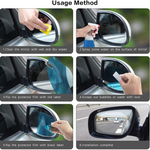 Anti-Fog & Anti-Scratch Rearview Mirror Film – HD Protective Sticker (1 Pc)