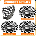 3D Space Round Carpet, Floor Mat Non-Woven Doormat (1 Pc / 78 Cm)