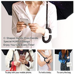 Foldable UV & Rain Umbrella with C-Shaped Handle – Kids (1 Pc / Mix Color)