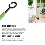 Foldable UV & Rain Umbrella with C-Shaped Handle – Kids (1 Pc / Mix Color)
