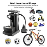 Safora Portable Mini Bike Pump with Gauge and Foot Operation