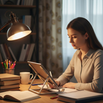 Metal Portable Laptop Stand – 6-Angle Adjustable Riser for Laptops, Phones & Tablets