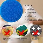 Silicone Dish Scrubber Sponge Mildew Free, Non Stick, Heat Resistant