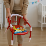 Multicolor Cartoon Design Baby Chair with Metal Backrest Soft Cushion for Kids 4 Pcs