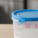 Plastic Transparent Container Air Tight Dabba Set (3000ml, 2000ml, 1000ml, 750ml, 500ml)