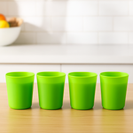 Plastic Drinking Glass Set For Drinking Milk Water Juice (Pack of 4)