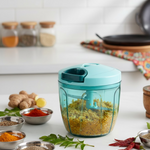 Manual Stainless Steel Handheld Vegetable Chopper with 5 Blades (750 ml)