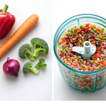 Manual Stainless Steel Handheld Vegetable Chopper with 5 Blades (750 ml)