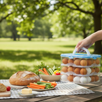 3-Layer Plastic Refrigerator Egg Storage Box (36 Grid)