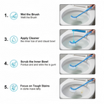 Single Sided Bristle Plastic Toilet Cleaning Brush