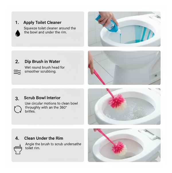 Plastic Round Toilet Cleaner Brush