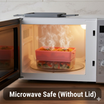 Plastic 2 Layer Leak Proof 3 Compartment Lunch Box for Office  (1 Pc)