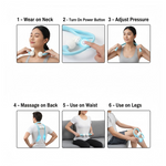 Portable Neck & Shoulder Massager for Back & Waist Relief