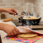 Square Hygienic Roti / Chapati Multi Print Design Cover
