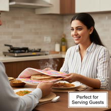 Square Hygienic Roti / Chapati Multi Print Design Cover